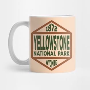 Yellowstone National Park Wyoming badge Mug